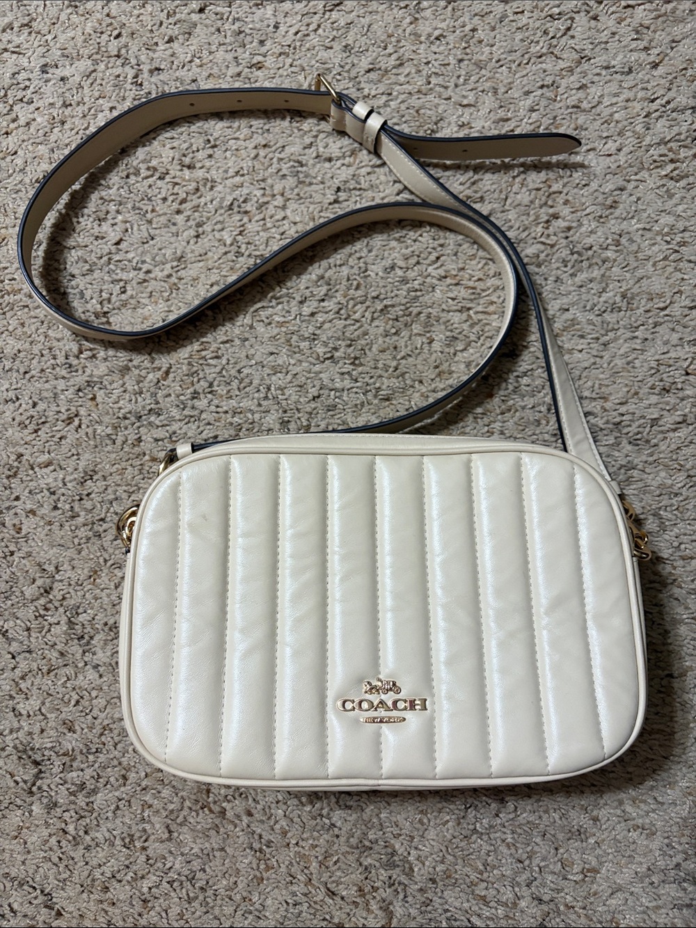 Coach Cream leather crossbody
